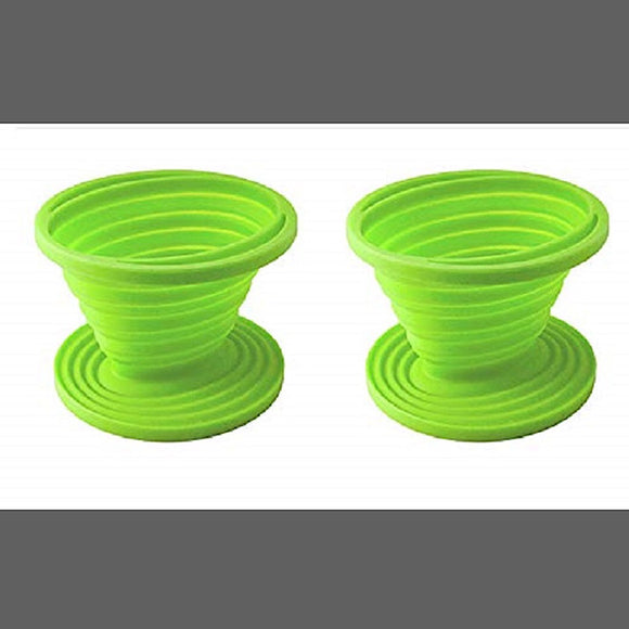 UST 2-Pk Silicone Coffee Filter Collapsible Dripper Outdoors Camping Traveling