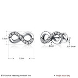Infinity Silver Ear Stud Earring - ShopWayMore