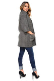 HA-1134 Women's Chevron Thick Knit Open Front Cardigan