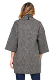 HA-1134 Women's Chevron Thick Knit Open Front Cardigan