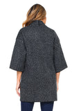 HA-1134 Women's Chevron Thick Knit Open Front Cardigan