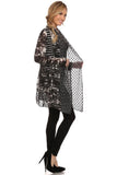 HB-3005 Women's Lightweight Patchwork Open Front Cardigan