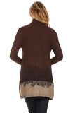HK-1411 Women's Color Block Cardigan Embellished Cardigan