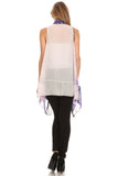 HME-4407 Women's Multicolor Polyester Cardigan Vest