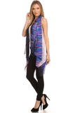HME-4407 Women's Multicolor Polyester Cardigan Vest