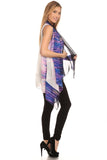 HME-4407 Women's Multicolor Polyester Cardigan Vest
