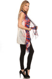 HME-4407 Women's Multicolor Polyester Cardigan Vest