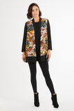 HME-4629 Women's Leaf Print Open Front Cardigan