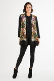 HME-4629 Women's Leaf Print Open Front Cardigan