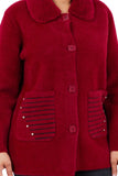 HMT-5819  Women's Fuzzy Cardigan Coat With Pockets