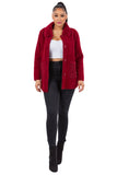 HMT-5819  Women's Fuzzy Cardigan Coat With Pockets