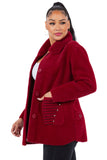 HMT-5819  Women's Fuzzy Cardigan Coat With Pockets