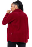 HMT-5819  Women's Fuzzy Cardigan Coat With Pockets