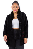 HMT-5819  Women's Fuzzy Cardigan Coat With Pockets