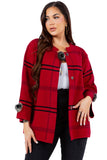 HMT-0816 Women Plaid Short Cardigan (One Size)