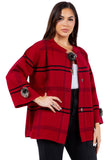 HMT-0816 Women Plaid Short Cardigan (One Size)