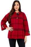 HMT-0816 Women Plaid Short Cardigan (One Size)