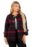 HMT-0816 Women Plaid Short Cardigan (One Size)