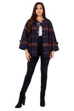 HMT-0816 Women Plaid Short Cardigan (One Size)