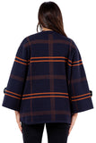 HMT-0816 Women Plaid Short Cardigan (One Size)
