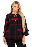 HMT-0816 Women Plaid Short Cardigan (One Size)