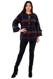 HMT-0816 Women Plaid Short Cardigan (One Size)