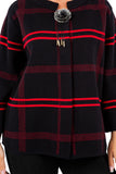 HMT-0816 Women Plaid Short Cardigan (One Size)