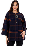 HMT-0816 Women Plaid Short Cardigan (One Size)