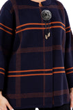 HMT-0816 Women Plaid Short Cardigan (One Size)