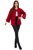 HMT-0816 Women Plaid Short Cardigan (One Size)