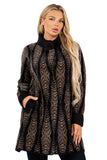 HMT-183 Women's Fuzzy Long Coat With Pockets