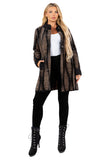 HMT-183 Women's Fuzzy Long Coat With Pockets