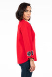 HMT-1916 Women's Knit Embellished Cardigan Coat