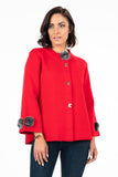 HMT-1916 Women's Knit Embellished Cardigan Coat