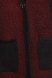 HMT-4008 Women's Color-Block Fuzzy Cardigan with Pockets