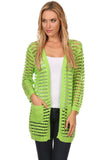 HMT-4009 Women's Acrylic Crochet Open Front Cardigan
