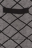 HMT-4035 Black/Gray Geometric Print Open Front Cardigan with Pockets