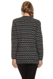 HMT-4042 Women's Charcoal Knit Open Front Cardigan Short Cardigan