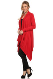 HMT-4044 Women's Knit Solid Color Open Front Cardigan