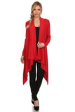 HMT-4044 Women's Knit Solid Color Open Front Cardigan