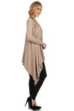 HMT-4044 Women's Knit Solid Color Open Front Cardigan