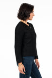 HME-4623 Women's Crinkle Zip-Up Closure Cardigan Jacket