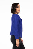 HME-4623 Women's Crinkle Zip-Up Closure Cardigan Jacket