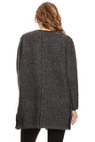 HMT-5060A Women's Thick Knit Loose Fit Open Front Cardigan with Pockets