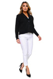 HMT-5098 Women Faux/ Suede Sherpa Short Cardigan with Pockets