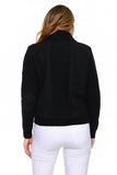 HMT-5098 Women Faux/ Suede Sherpa Short Cardigan with Pockets
