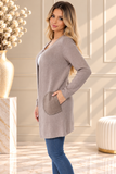 HMT-5102 Women's Knit One Closure Button Cardigan with Pockets