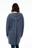 HMT-5120 Women's Hooded Thick Knit Cardigan with Pockets