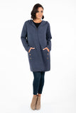 HMT-5120 Women's Hooded Thick Knit Cardigan with Pockets
