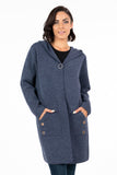 HMT-5120 Women's Hooded Thick Knit Cardigan with Pockets